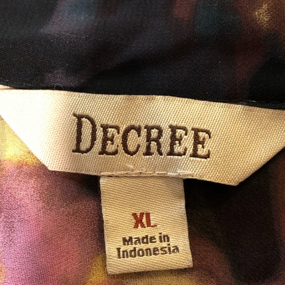 Decree Floral Chiffon Button Down Shirt - Picture 8 of 9